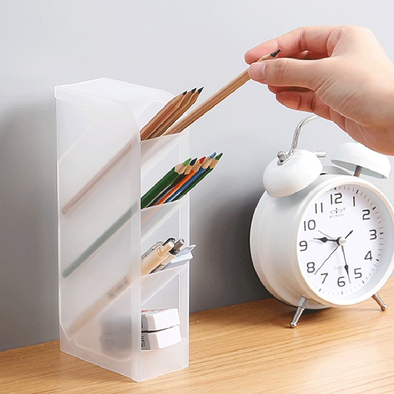 Hộp đựng bút / cọ trang điểm bằng nhựa trong suốt tiện lợi chất lượng cao