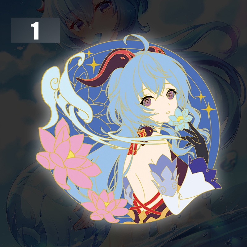 Ghìm cài áo bằng kim loại họa tiết Genshin impact độc đáo