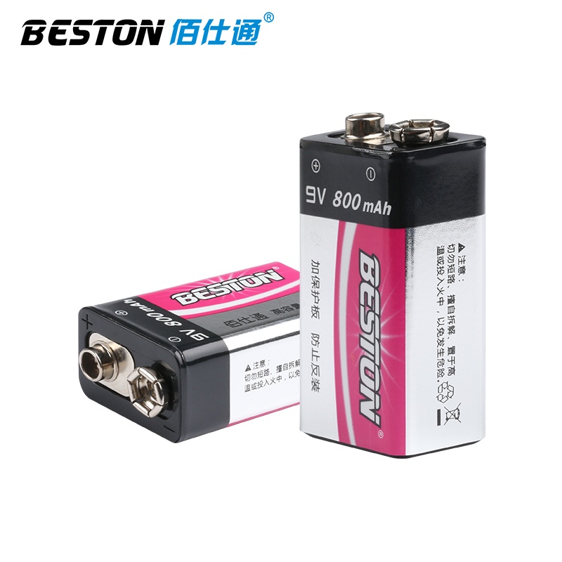 Combo 1 Viên Pin Sạc Li-ion 9V 800mAh Và Sạc Pin 2 Khe M7005 BESTON Chính Hãng