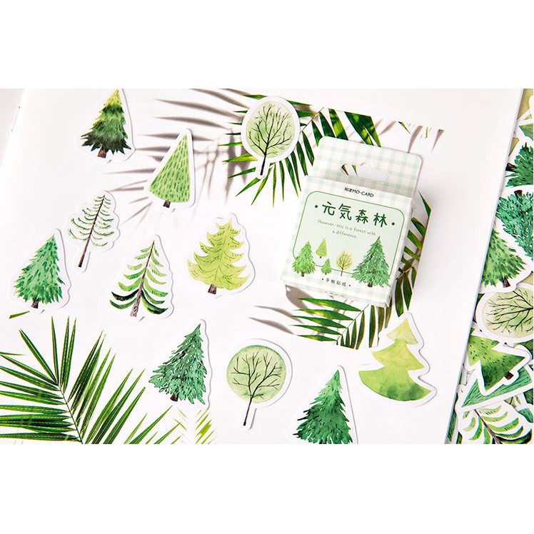 Bộ 45 Sticker Dán Hình Cây Trang Trí E63