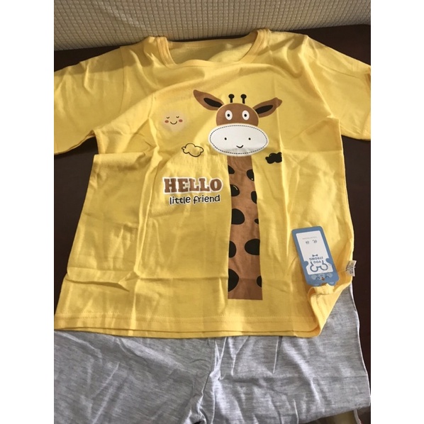 Bộ cotton cộc tay hàng Quảng Châu chất cực mát cho bé