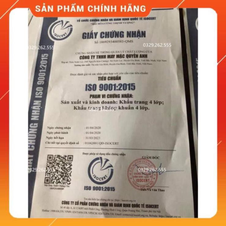(Sỉ =Lẻ) Hộp Khẩu trang 4 lớp kháng khuẩn màu xanh 50 cái