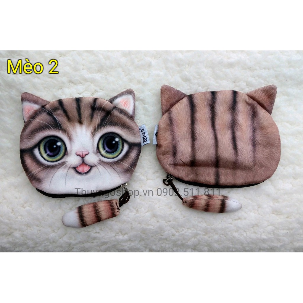 Túi mini in hình Mèo 3D (1/2/3/4) sống động