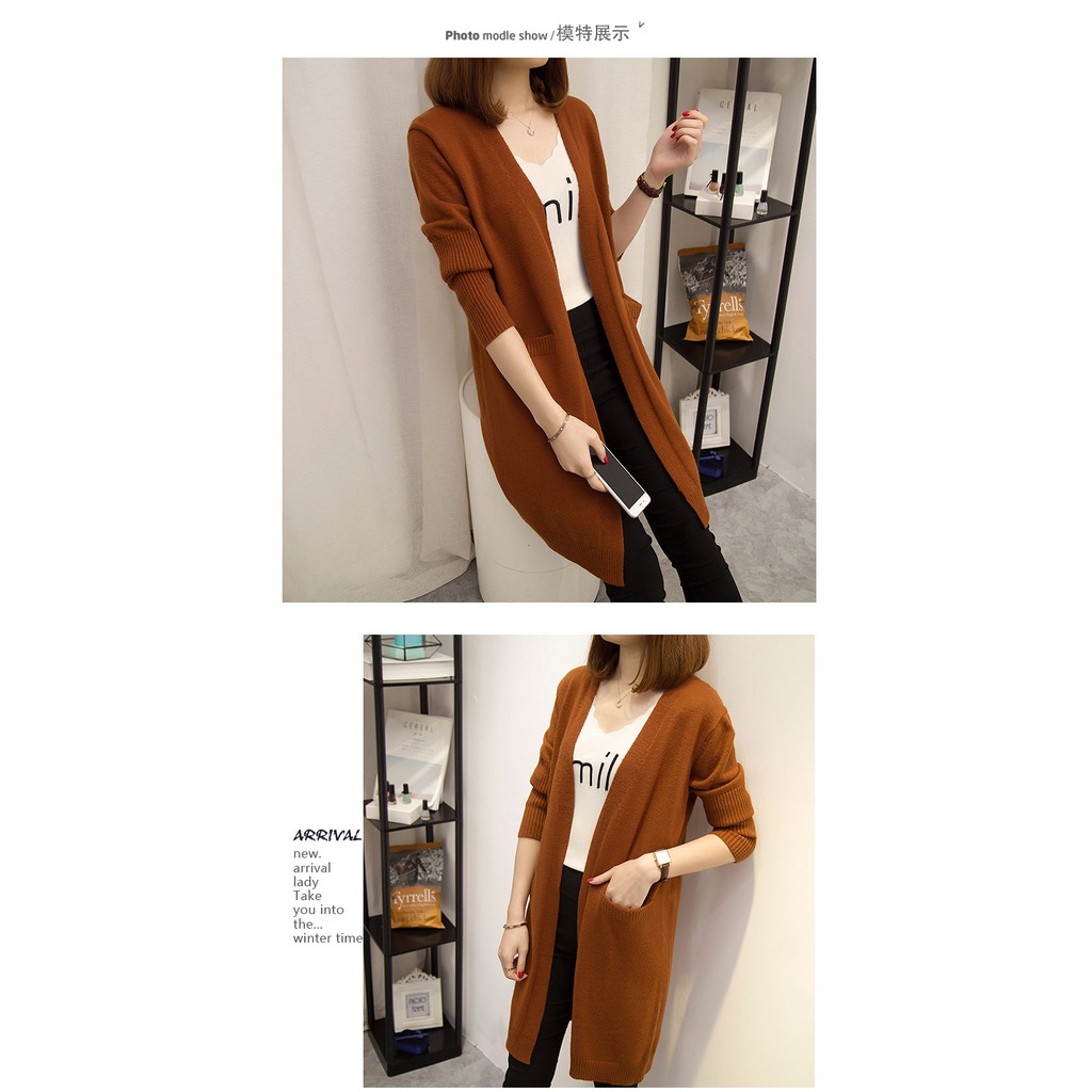 ÁO CARDIGAN TAY BO DÁNG DÀI - HÀNG QUẢNG CHÂU L1 | BigBuy360 - bigbuy360.vn