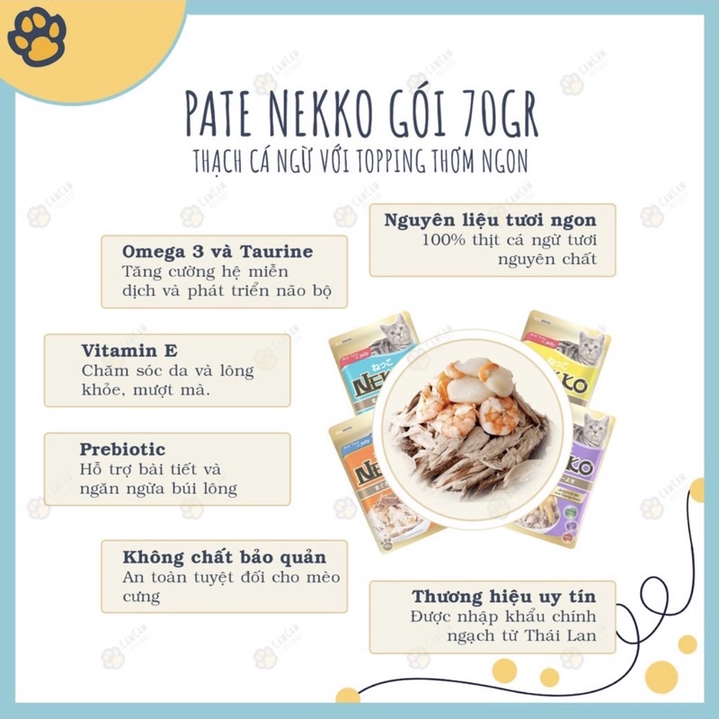 Pate NEKKO cho Mèo Gói 70Gr | Vie PETSHOP
