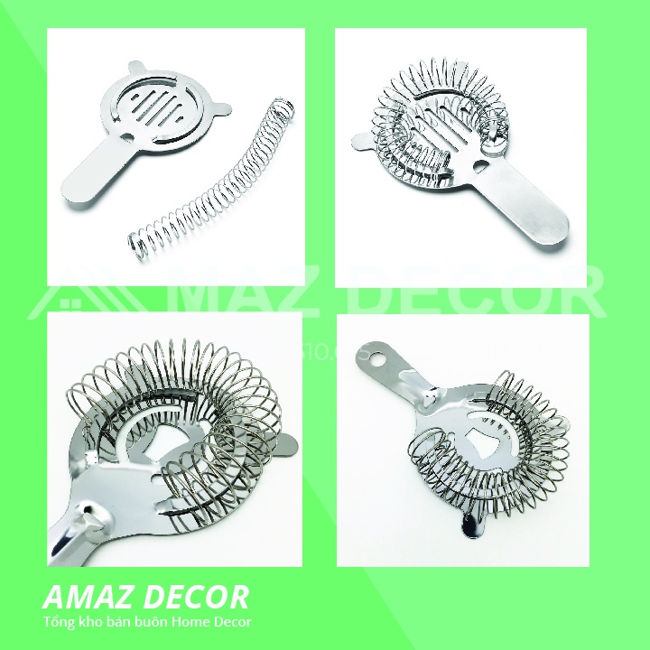 Dụng cụ chặn đá inox strainer /Chặn đá boston shaker đẹp giá rẻ