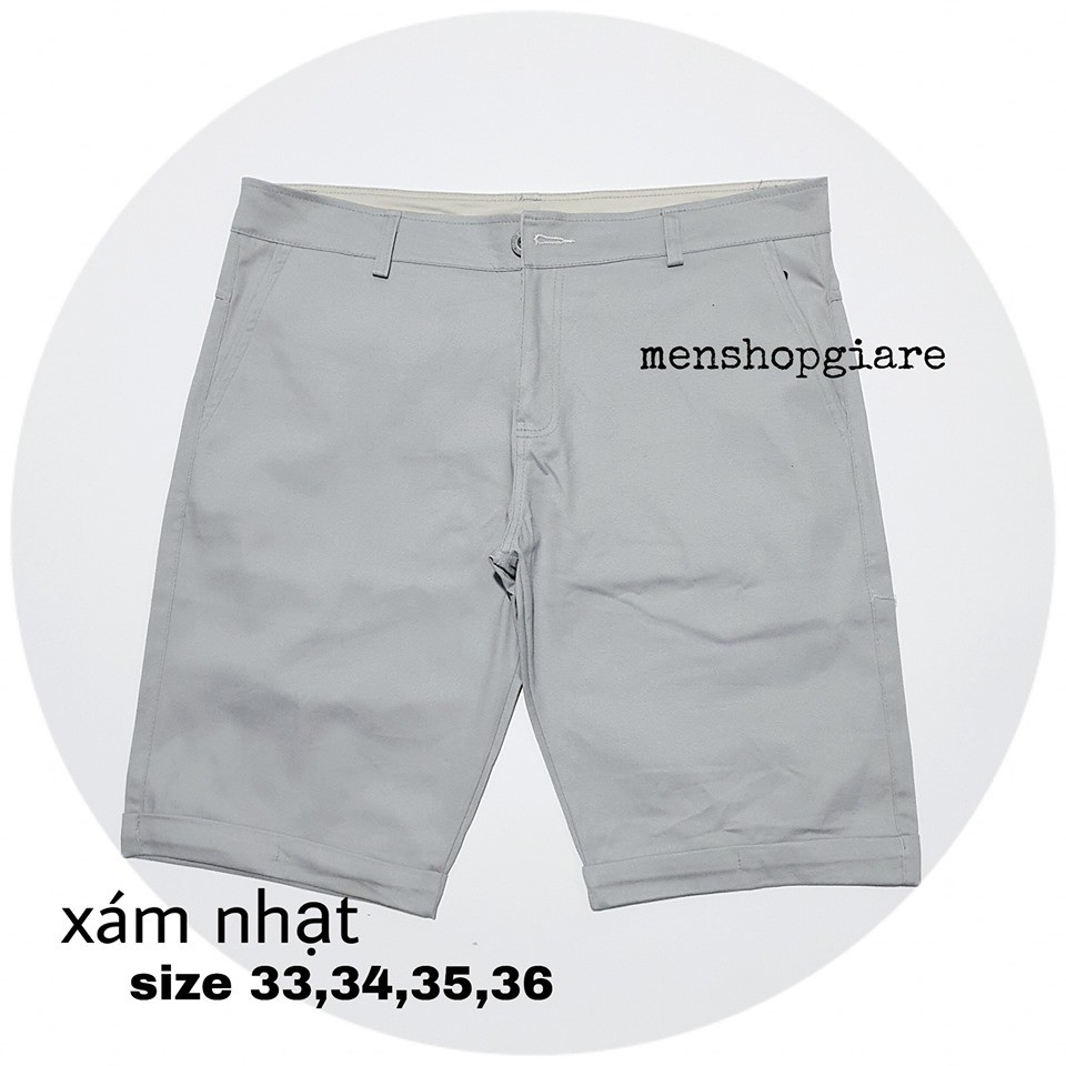 QUẦN SHORT KAKI NAM CO GIÃN - SIZE ĐẠI 33,34,35,36