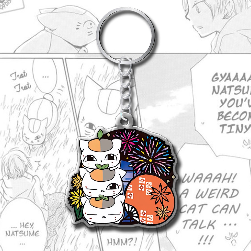 Mã QR in theo yêu cầu và móc khóa Thegioipuzzle Natsume Yuujinchou Hữu Nhân Sổ Nyanko Sensei đáng yêu