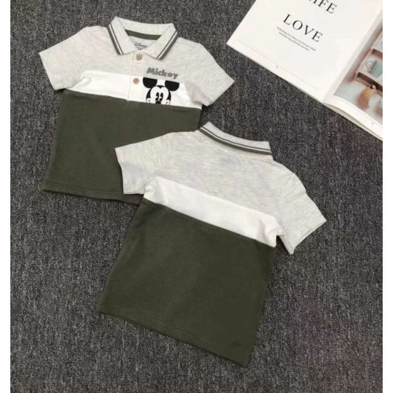 Áo polo Mickey Mouse cực tây cho bé 3m-36m