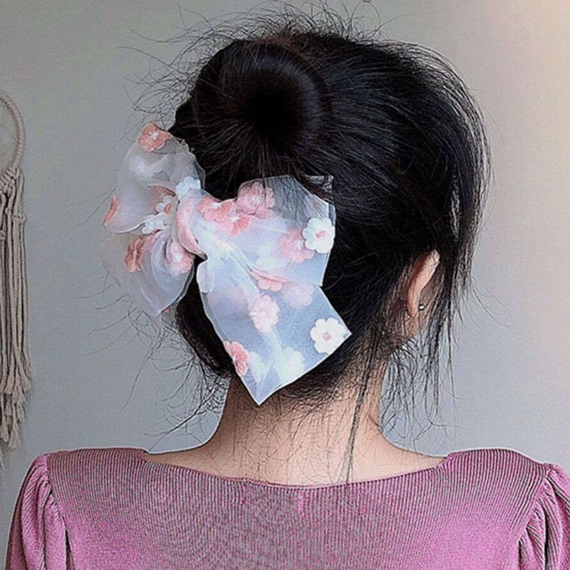 Kẹp Tóc Phối Ren Hoa Thời Trang Dễ Thương Cho Nữ