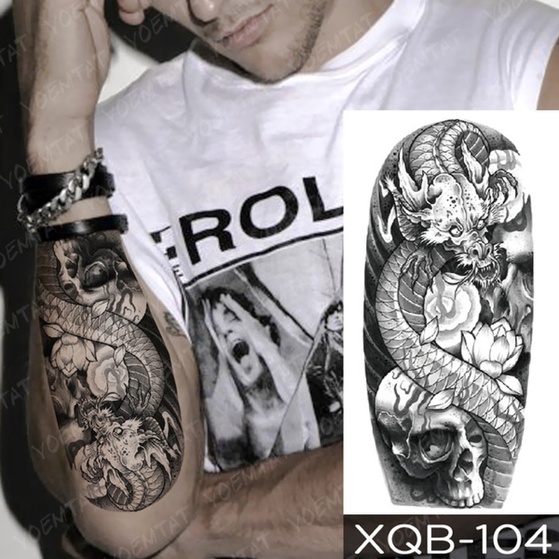 【MEET Magic Tattoo】Hình xăm dán tạm thời chống thấm nước họa tiết nhiều kiểu cá tính độc đáo 12x19cm
