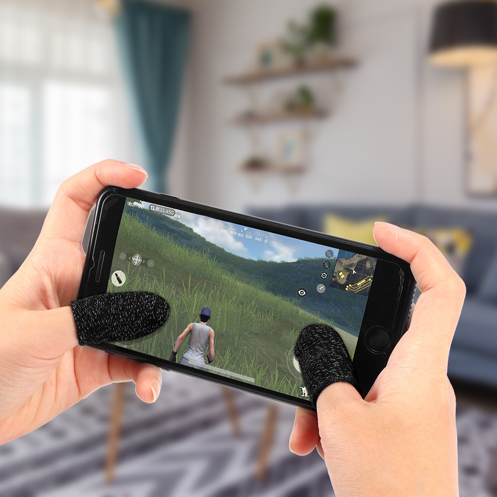 Set 5 găng đeo ngón tay chơi Game chống mồ hôi chống trầy màn hình cảm ứng cho điện thoại thông minh iPhone Xiaomi Huawei Samsung