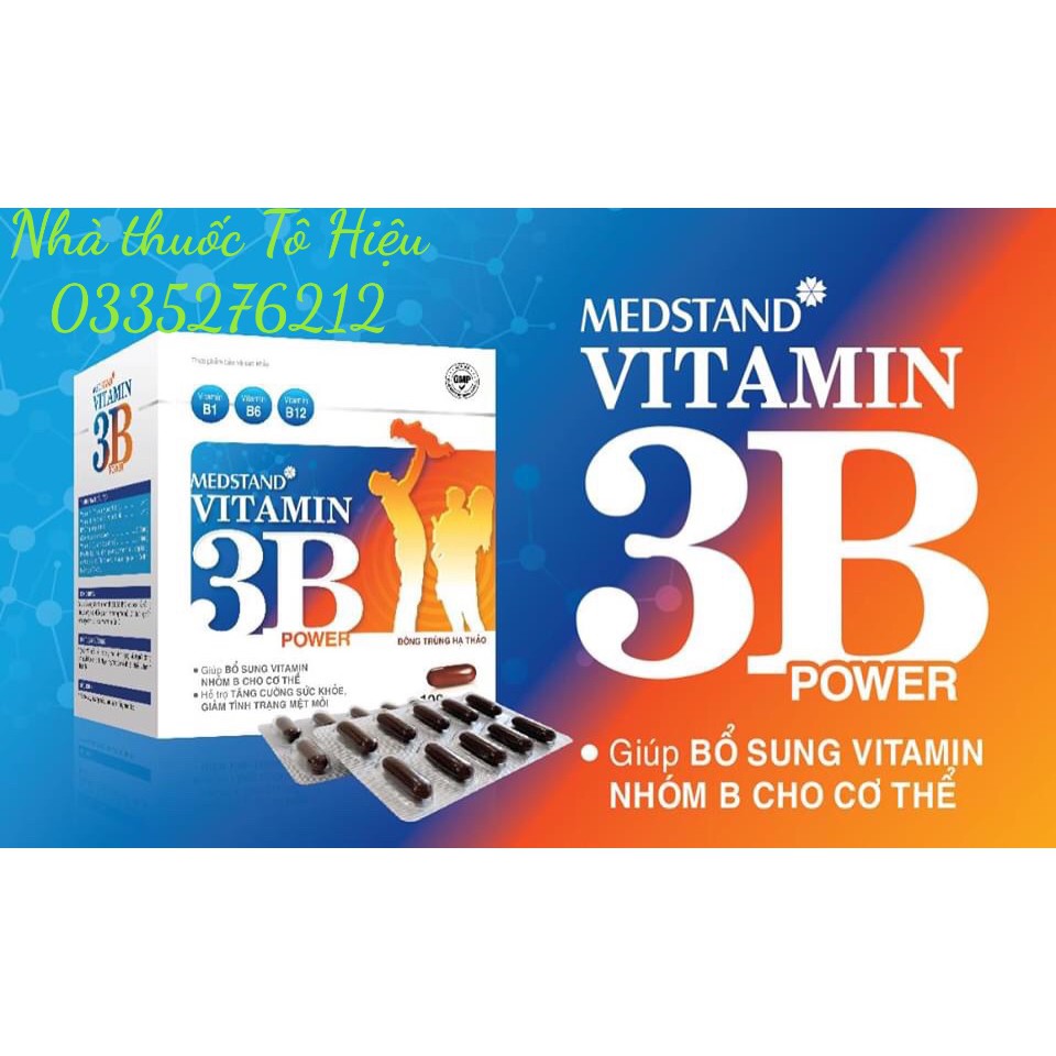 MEDSTAND VITAMIN 3B POWER - giúp bổ sung vitamin nhóm B (B1,B6,B12) cho cơ thể.