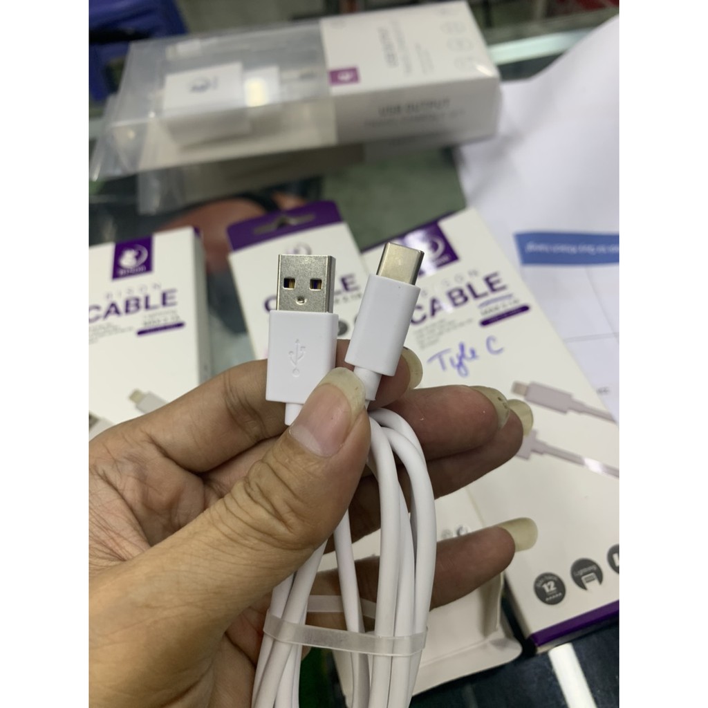 Cáp sạc nhanh Type C Bison, bảo hành 12 tháng