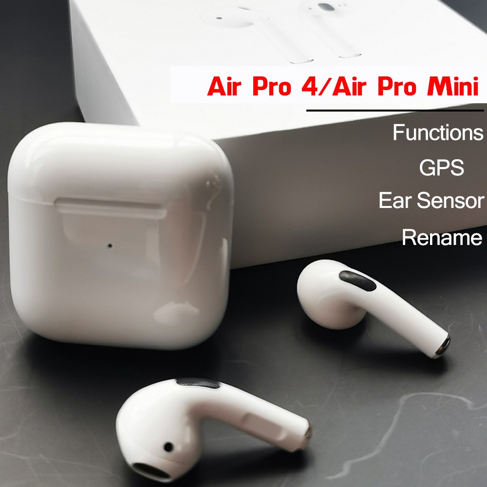 Tai Nghe Bluetooth 5.0 Airpod Pro 4 Định Vị,Đổi Tên,Cảm Biến 1 Chạm,Pin Tốt,Âm Thanh Hoàn Hảo,Giá Tốt Nhất