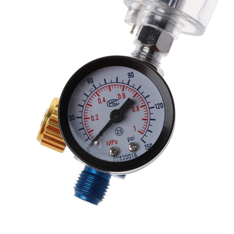 SUN Air Pressure Regulator Gauge Spray Gun In-Line Water Oil Trap Filter Separator Kit Tools