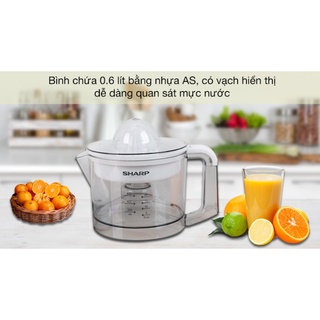 Máy Vắt Cam Công Suất 25W Sharp EJ-J256-WH ( Màu Trắng) - BH 12 tháng
