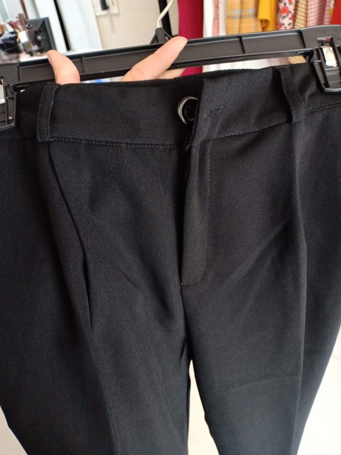 Quần baggy nữ đen càI nút (ảnh chụp cận chất ở cuốI ạ) | WebRaoVat - webraovat.net.vn