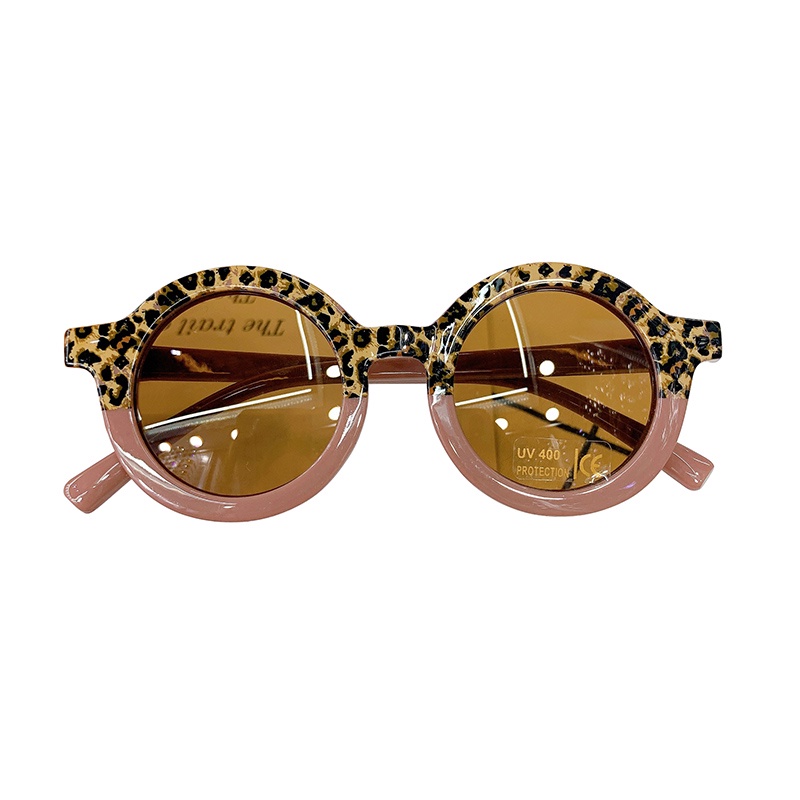 Kính Mát Gọng Tròn In Họa Tiết Da Báo Thời Trang Cho Bé Trai Và Gái 2022