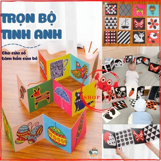 (THẺ ĐỨNG ZIG ZAC) Thẻ kích thích phát triển thị giác bé/ sách cho trẻ sơ sinh