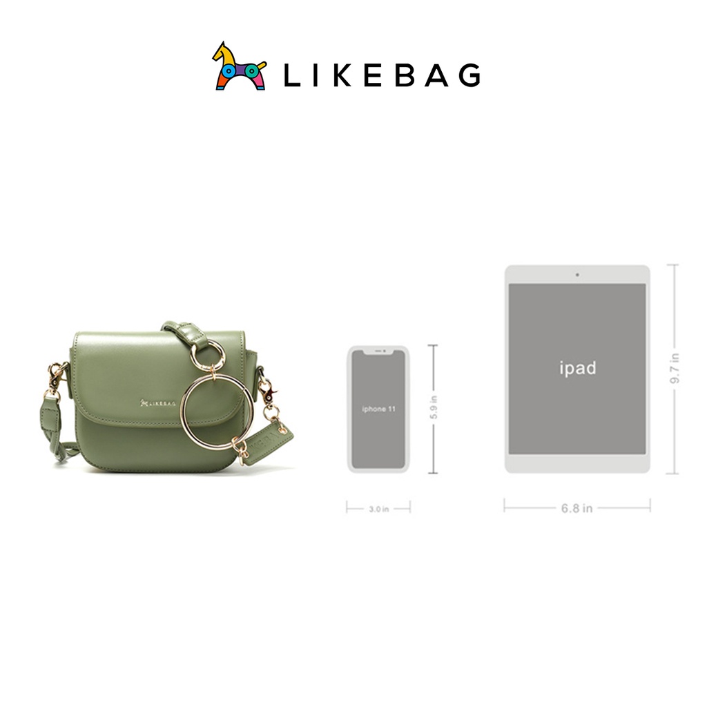 Túi đeo chéo nữ đeo vai thời trang LIKEBAG dây da phối xích độc đáo 125312163 - LIBAGI