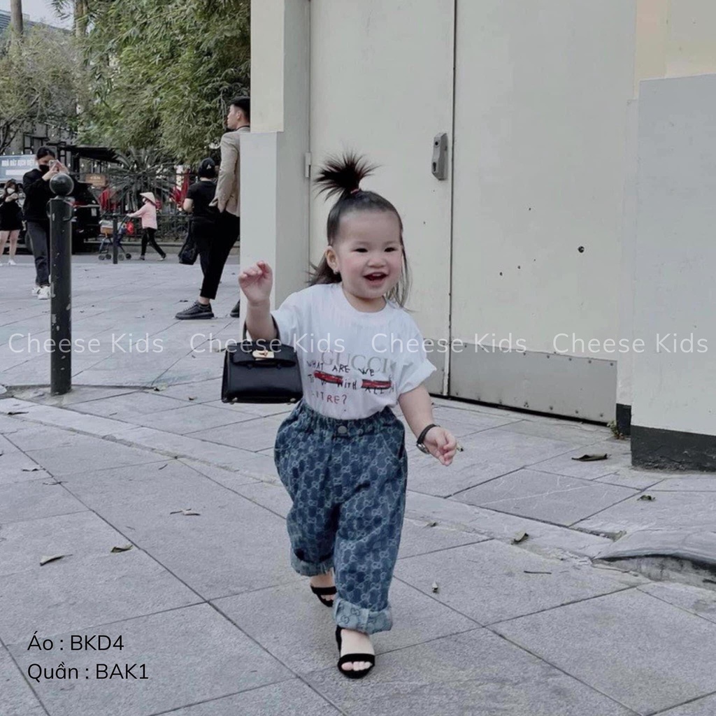 Áo thun unisex bé trai bé gái, áo phông trẻ em cho bé cheesekids 9 - 21 Kg