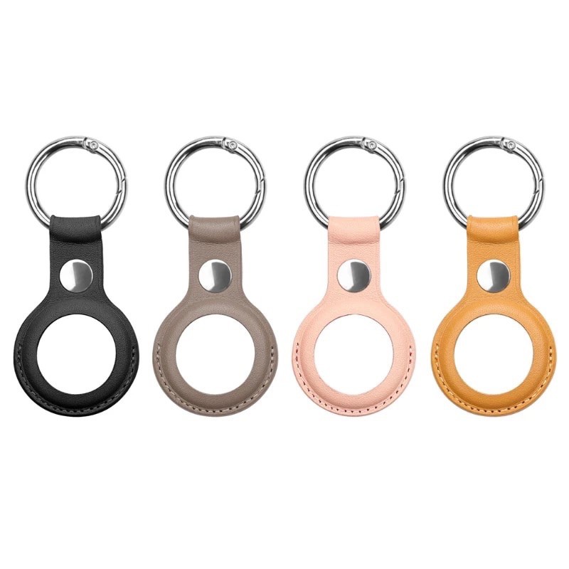 Dây Đeo Da Case Airtag Leather Key Ring - Móc Khoá Da Bảo Vệ Airtags