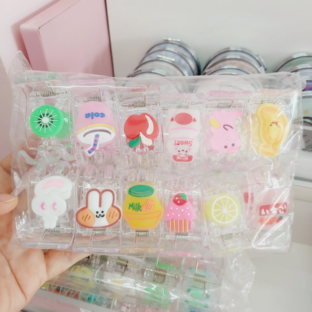 Kẹp càng cua 5 răng charm hình dễ thương