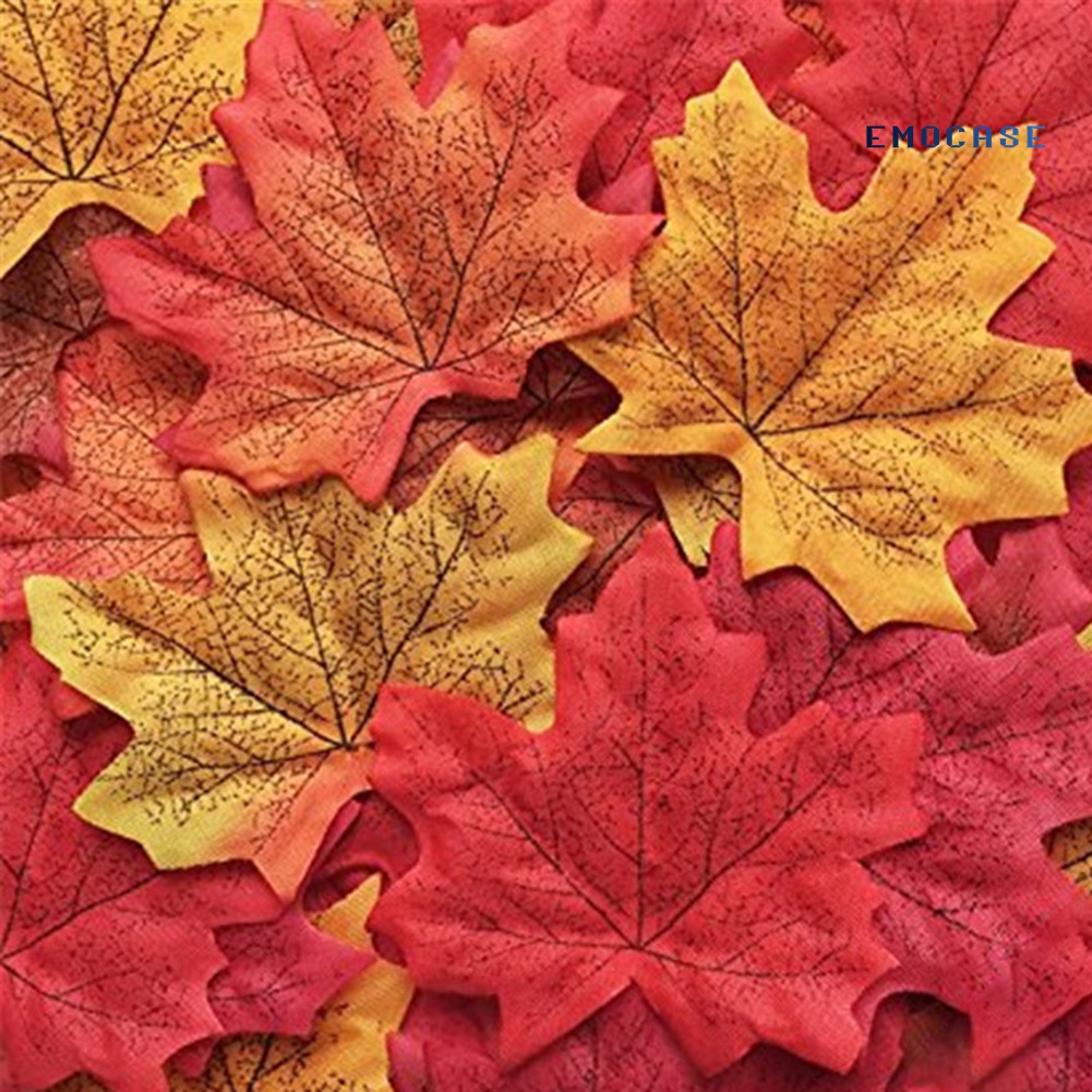 Set 50 Lá Phong Giả Dùng Trang Trí Tiệc Cưới / Sổ Lưu Niệm