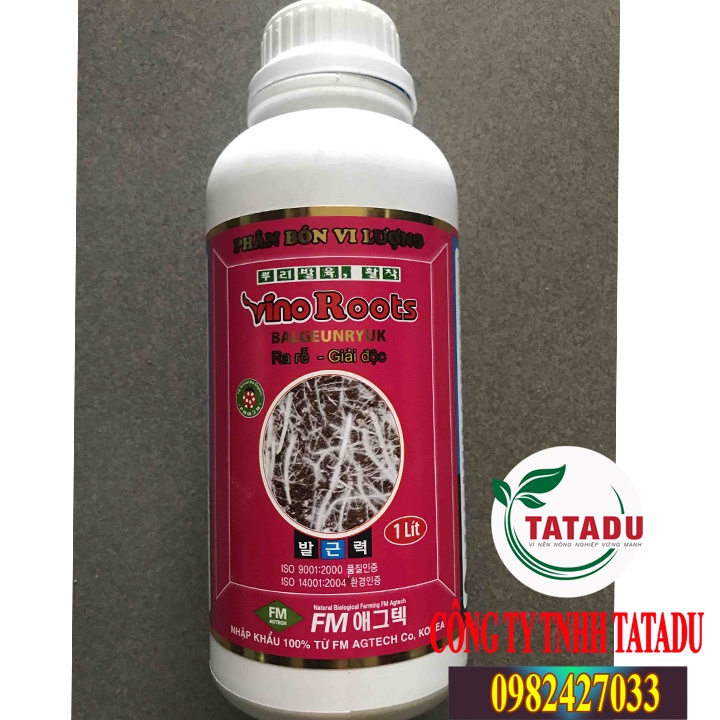 VINO ROOTS CHAI 1 LÍT - RA RỄ GIẢI ĐỘC CHO CÂY TRỒNG