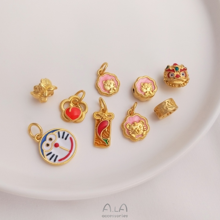 Hạt Đá Hình Sư Tử Nhiều Màu Sắc Dùng Làm Trang Sức diy