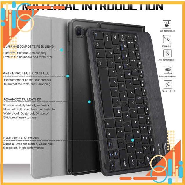 Bao da kèm bàn phím Bluetooth Samsung Tab S6 Lite/ P610/ P615 Smart Keyboard