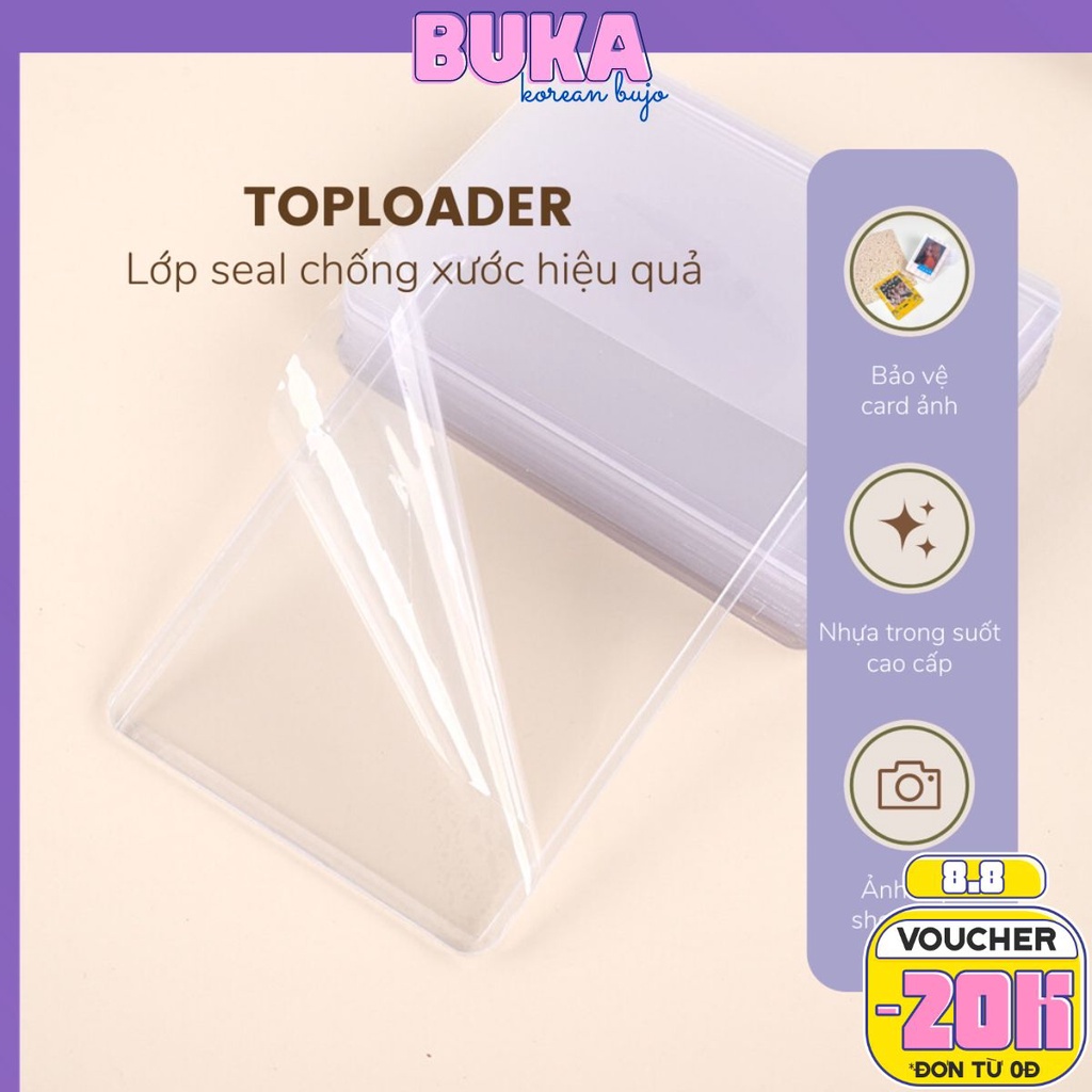 Toploader Buka kích thước A7 - B8 đựng card ảnh idol Kpop, đựng card Anime