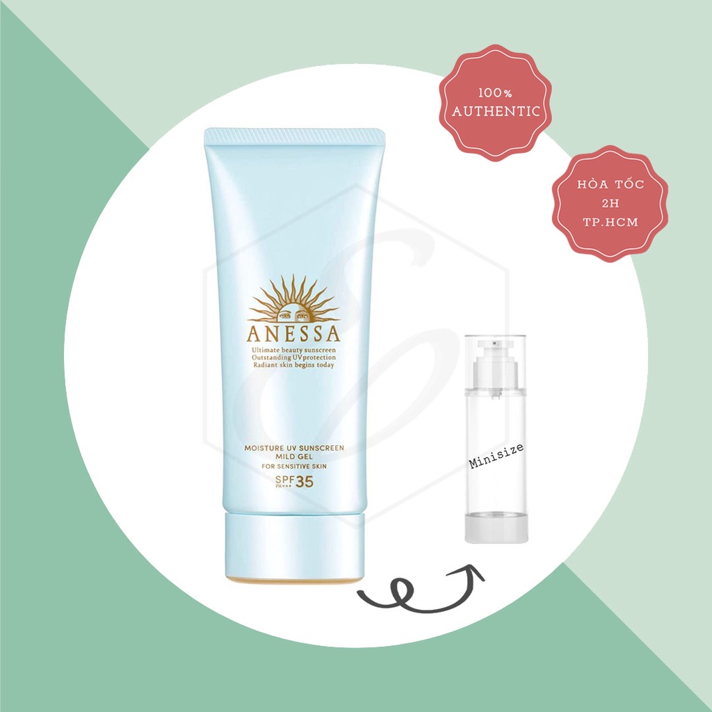 Gel Chống Nắng Cho Da Nhạy Cảm và Trẻ Em Anessa Moisture UV Sunscreen Mild Gel SPF 35/PA+++ - 90g