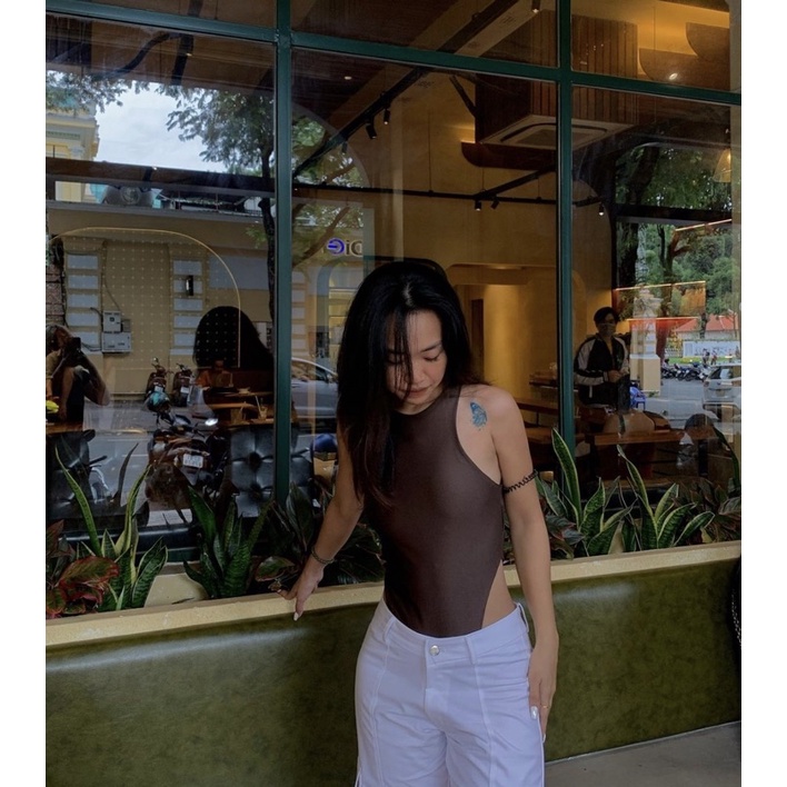 LESOVUR | Bodysuit cutout eo & quần Cargo