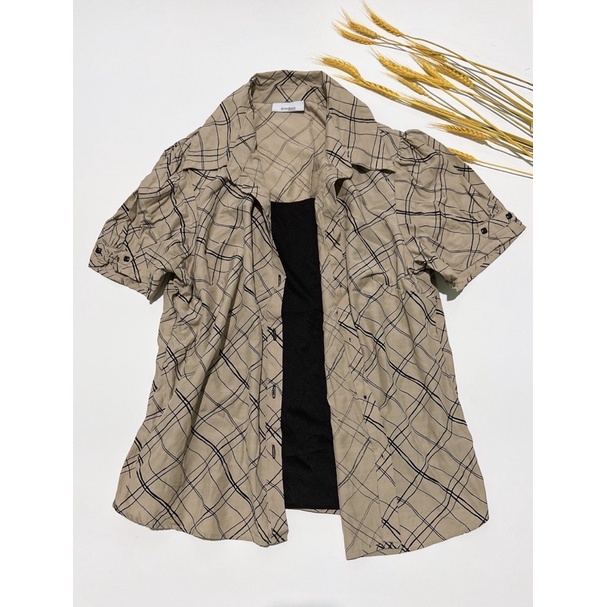 Sale-Áo Sơ Mi Ngắn Tay Big Size Nữ Xuất Dư