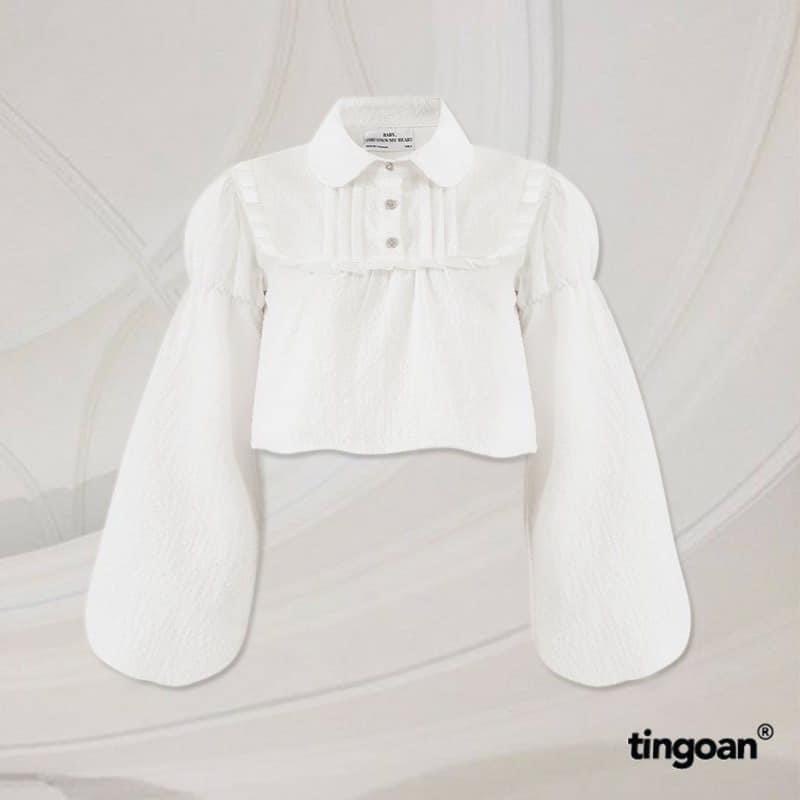 [Ảnh thật/Sẵn] Áo croptop xếp ly ngực cúc ngọc tay bồng tiểu thư siêu xinh