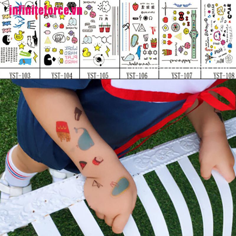 Bộ 10 Hình Xăm Dán Thiết Kế Dễ Thương