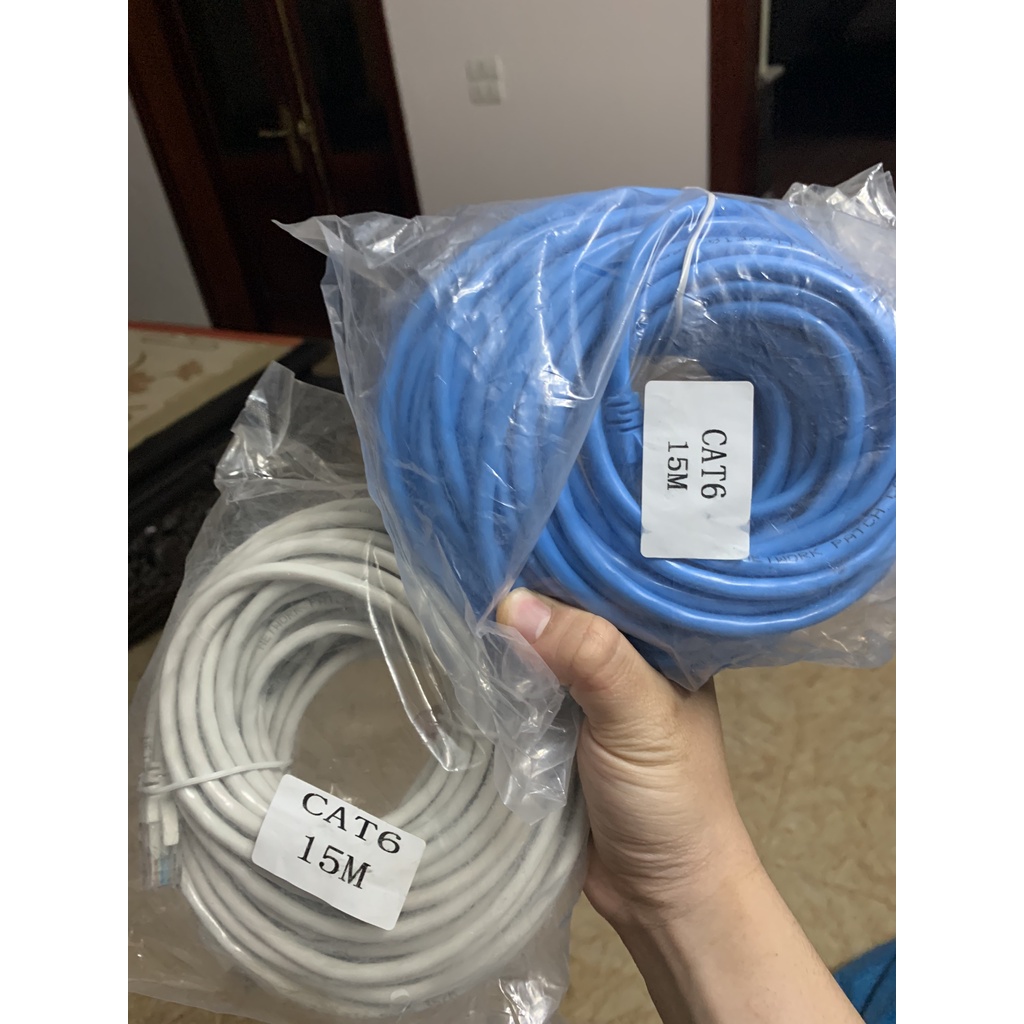 Dây mạng CAT 6 6E bấm sẵn dài 3m 5m 10m 15m 20m 25m 30m 35m - Dây cáp mạng lan internet xịn tốc độ cao , ngoài trời