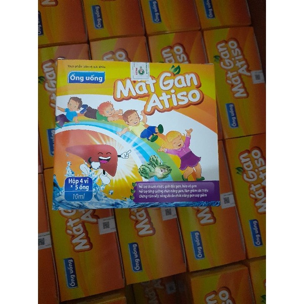 Siro Mát gan Atiso - Giúp giải độc gan, thanh nhiệt mát gan cho bé hộp 20 ống