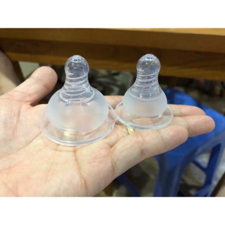[SIÊU RẺ] Núm Ti Silicon Siêu Mềm Cho Các Bình Cổ Rộng Cổ Hẹp Thiết Kế Dạng Xoắn X002