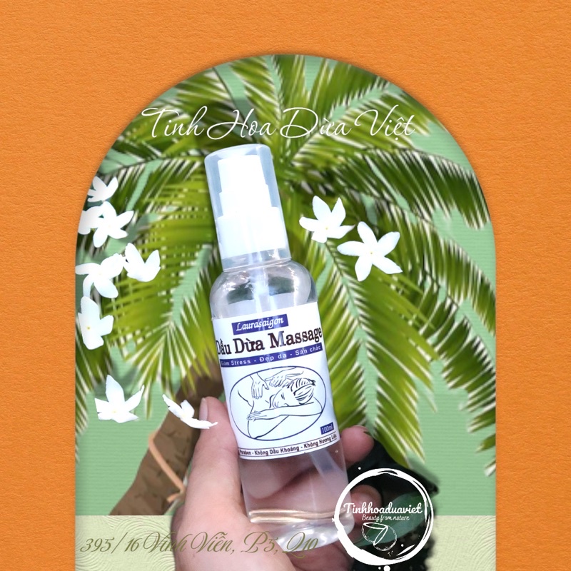 [ Deal Hot] 100ml Dầu dừa Massage Cho Mẹ Bầu và Em bé - Dầu massage ngăn ngừa và giảm rạn da