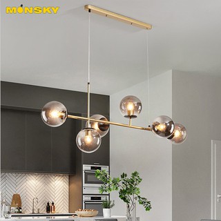 Đèn thả bàn ăn MONSKY PANKA trang trí không gian phòng ăn hiện đại - Tặng kèm bóng đèn đầy đủ.