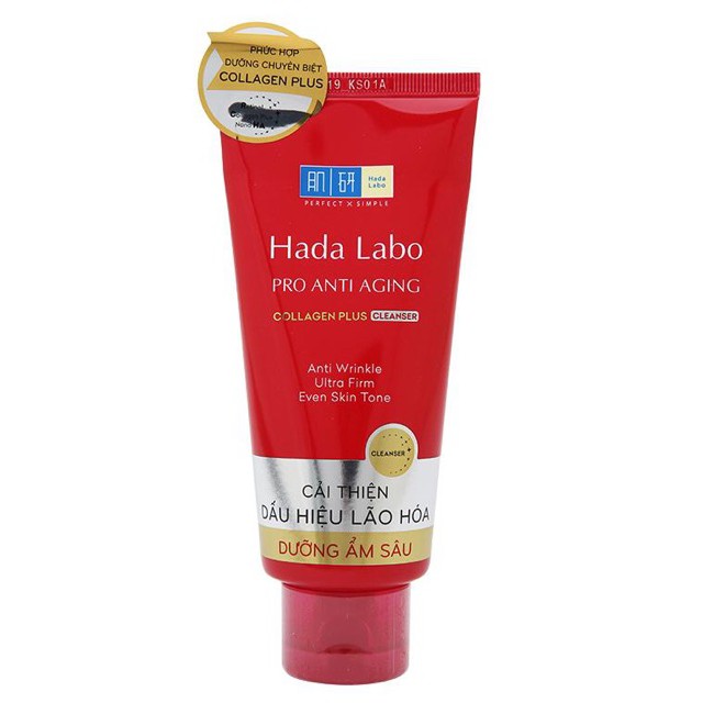 Sữa rửa mặt Hada Labo Collagen cho da lão hoá 80g