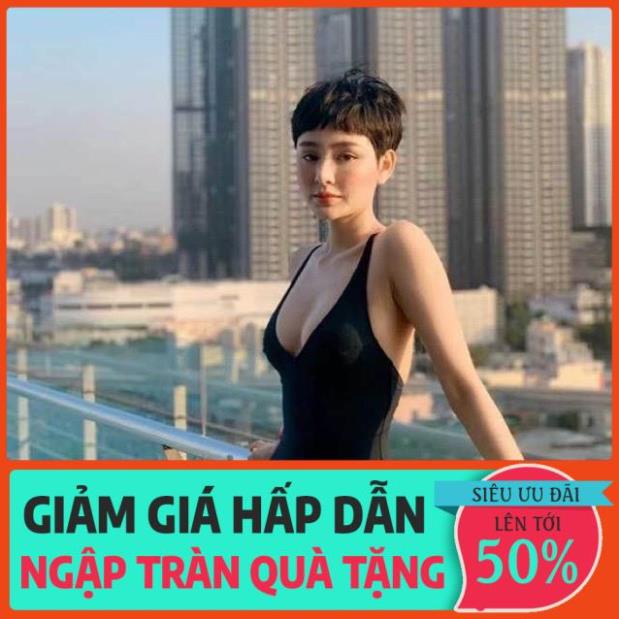 SALE Bikini 1 Mảnh Cổ V Xẻ Cao Hở Lưng Ba Màu, Bodysuit Đi Biển Hai Dây Sexy [Ảnh Chụp Thật]  - OS063