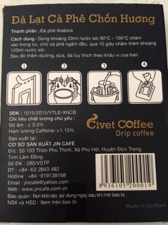 Cà Phê Chồn Hương Đà Lạt - Jin Cafe