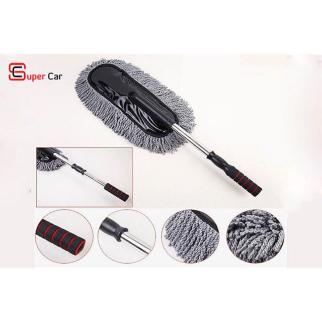 Chổi Lau Xe chổi rửa xe chuyên dụng cho xe ô tô siêu sạch, có 2 mẫu chổi tròn, chổi dẹt