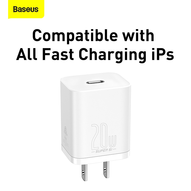 BASEUS Cốc Sạc Nhanh  Mini 20W Super Si nhiều màu  BASEUS Cốc Sạc Nhanh  Mini 20W Super Si nhiều màu - HSHOP