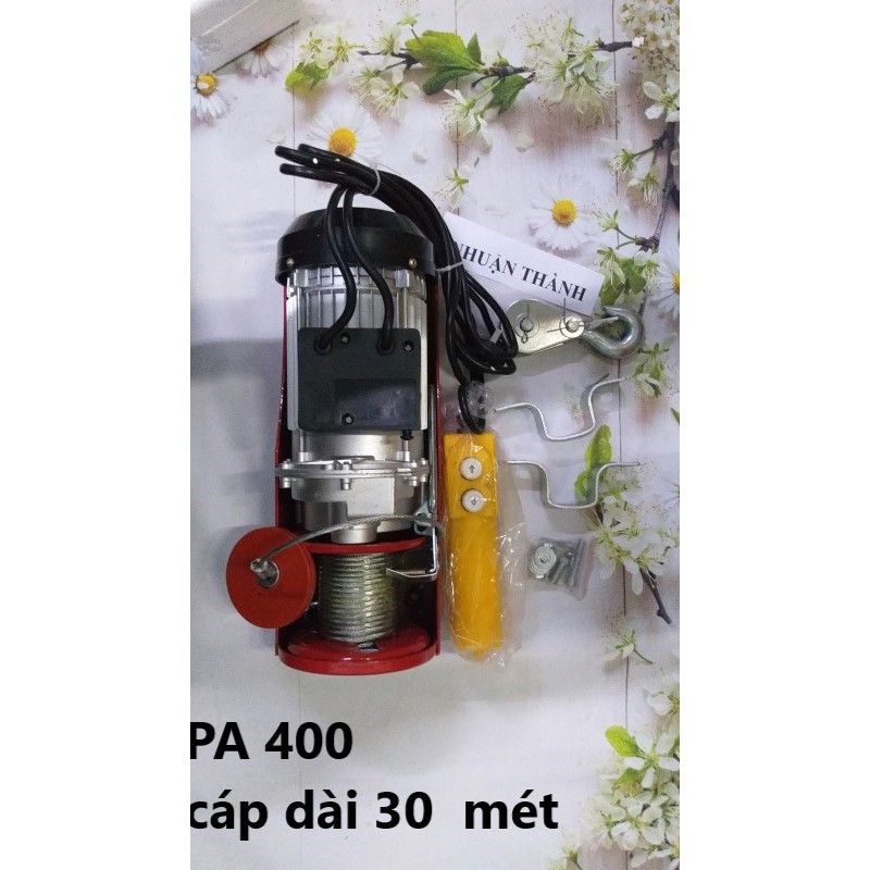 Máy tời điện PA 400, tải trọng 200-400kg (100% dây đồng)