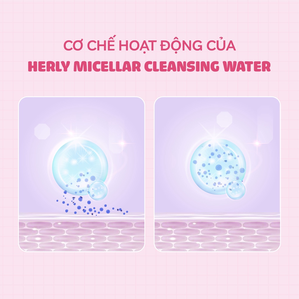 Nước tẩy trang môi HERLY Micellar Cleansing Water 100ml [HL01]